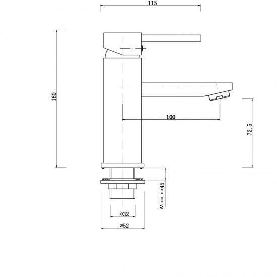 Euro Round Nero Matt Black Bathroom Basin Mixer Tap Black Tap